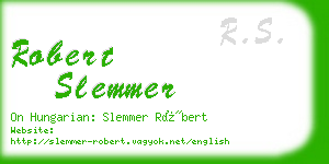 robert slemmer business card